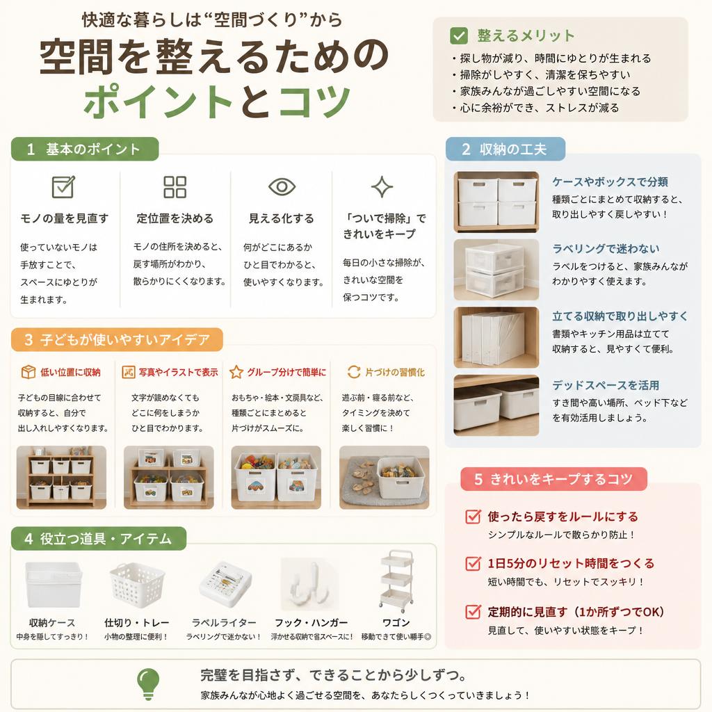 空間づくりのポイントとコツ