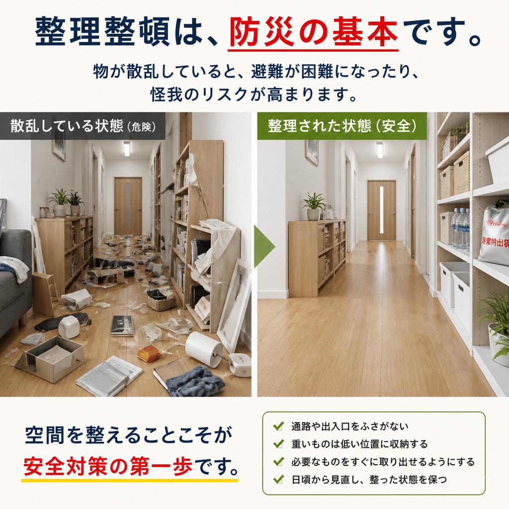 防災と整理整頓の関係