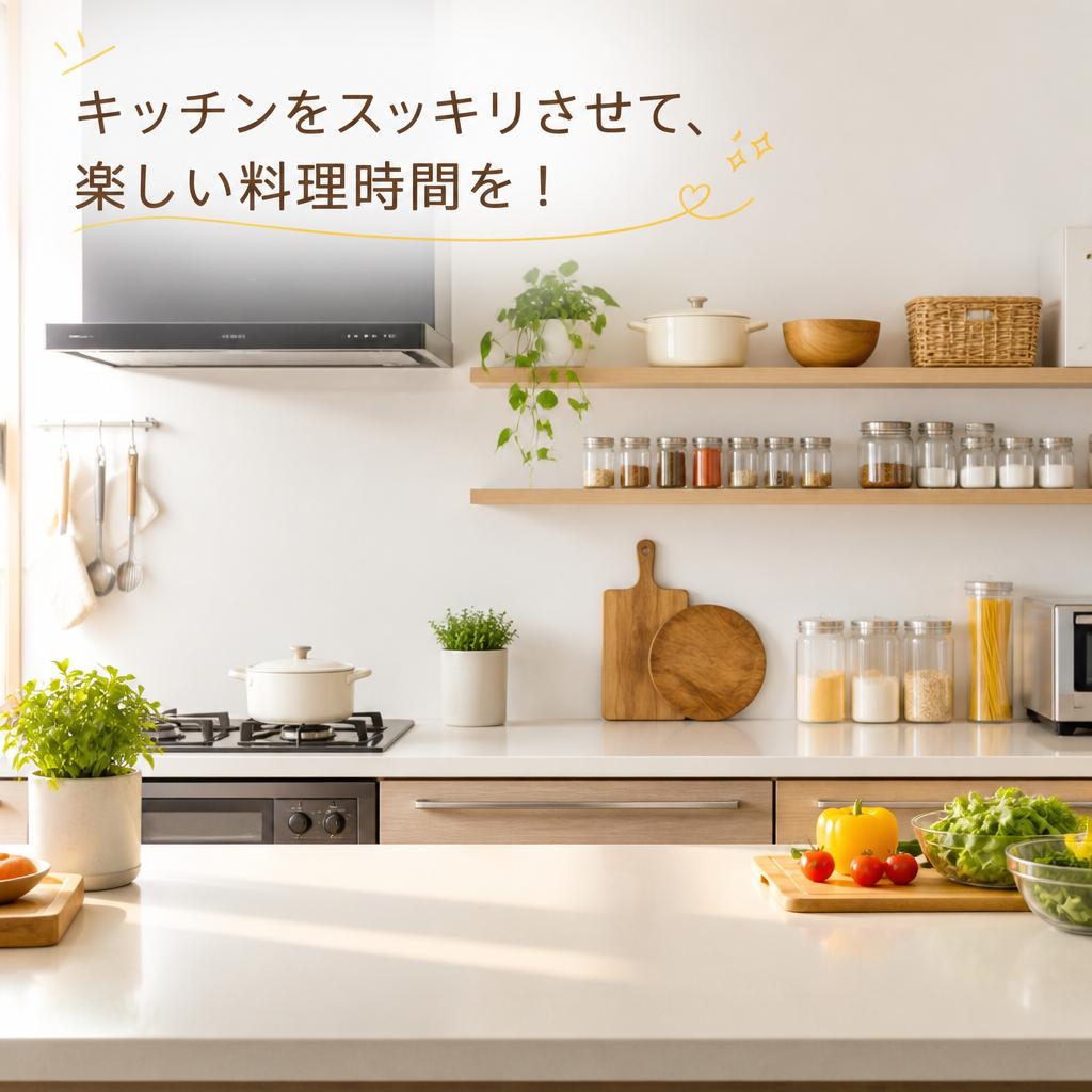キッチンをスッキリさせて、楽しい料理時間を！
