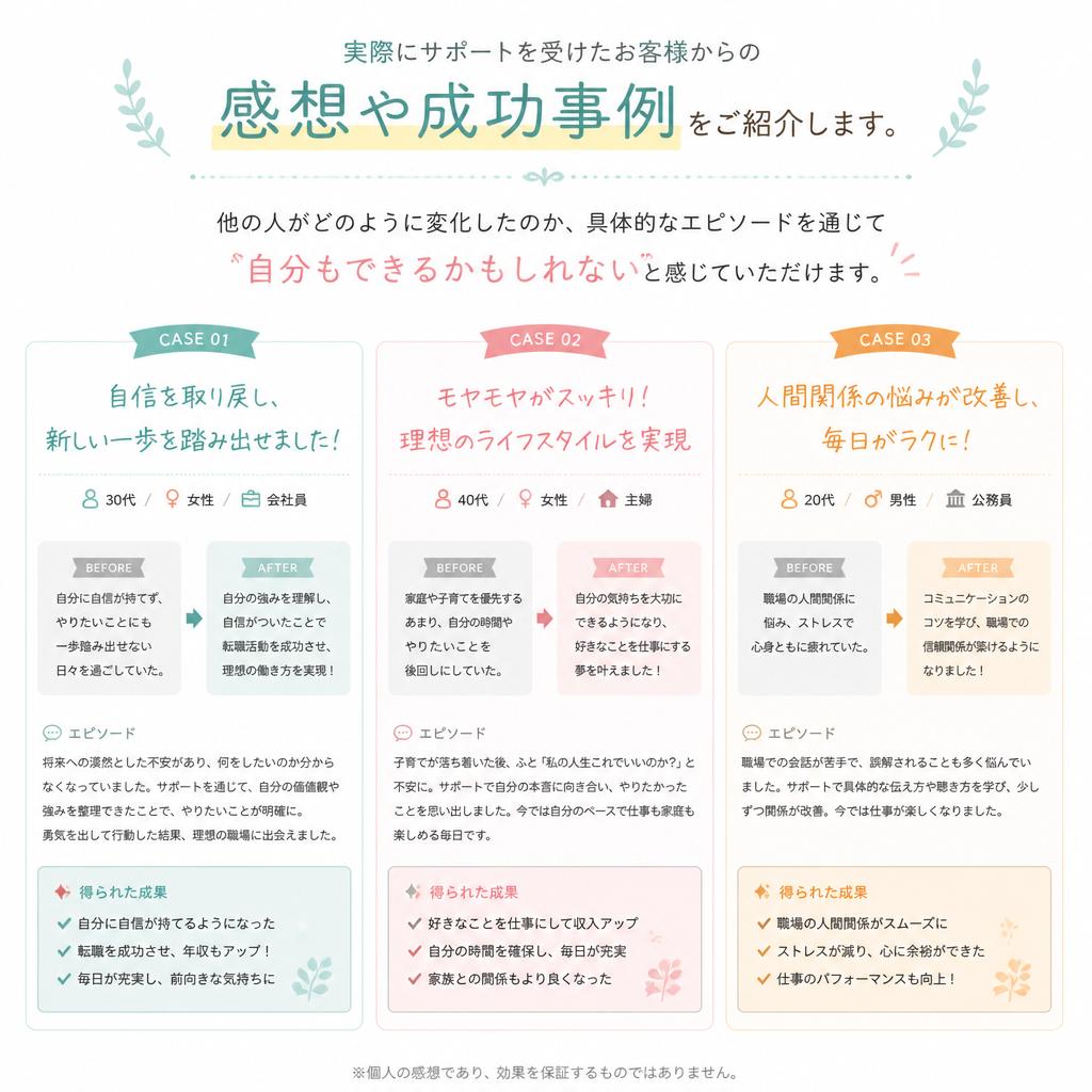 お客様の声と成功事例