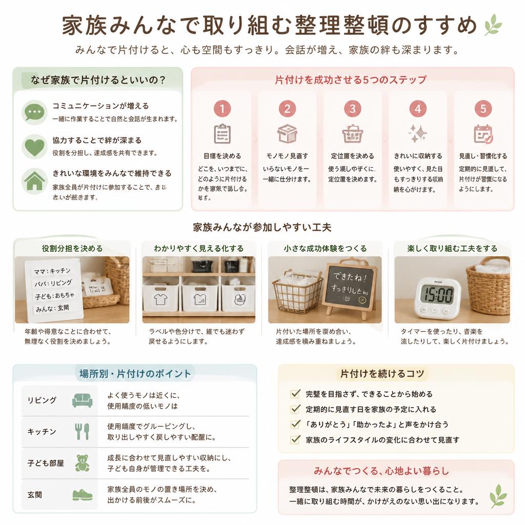 家族の絆を強化する片付け
