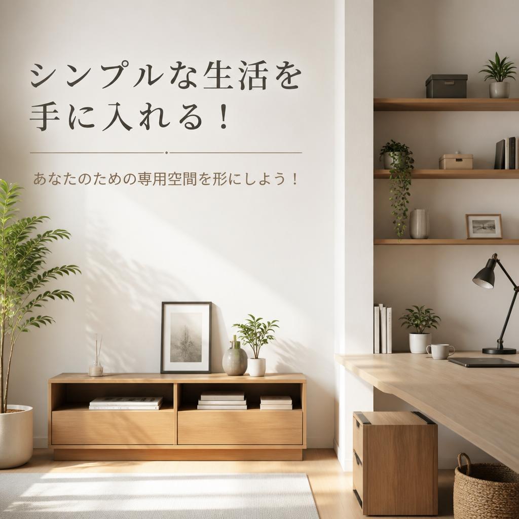 シンプルな生活を手に入れる！ あなたのための専用空間を形にしよう！