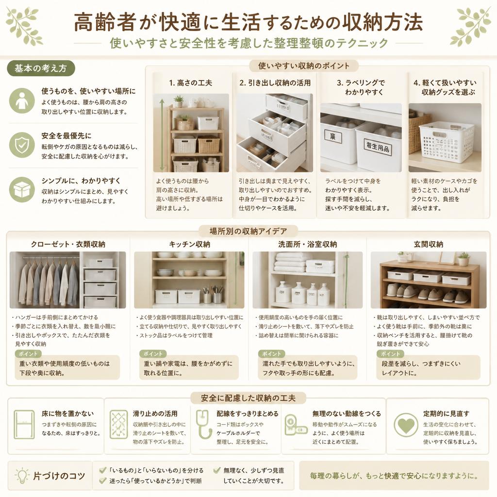 収納の工夫で安全な空間を実現