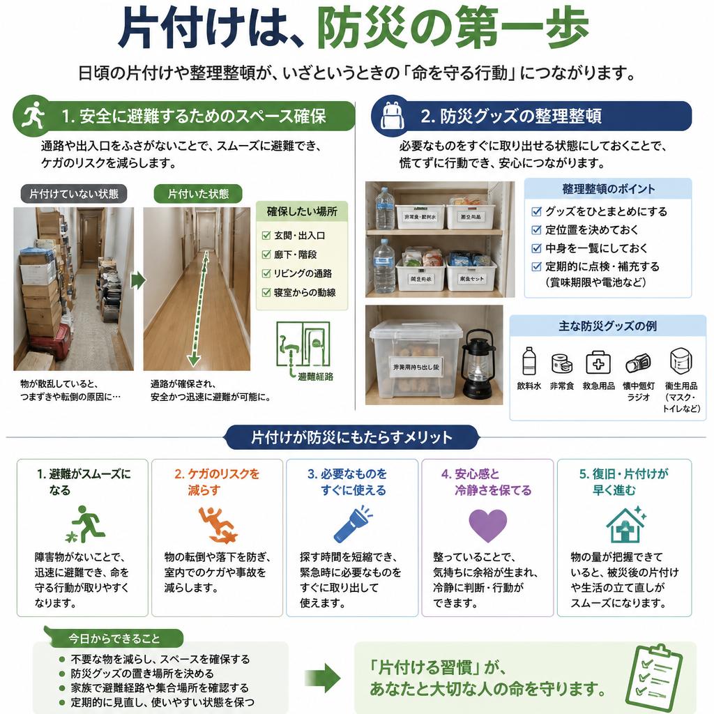2. 片付けが防災につながる理由