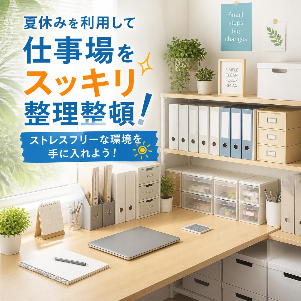 夏休みを利用して仕事場をスッキリ整理整頓！ストレスフリーな環境を手に入れよう！