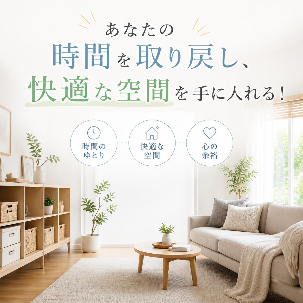 あなたの時間を取り戻し、快適な空間を手に入れる！