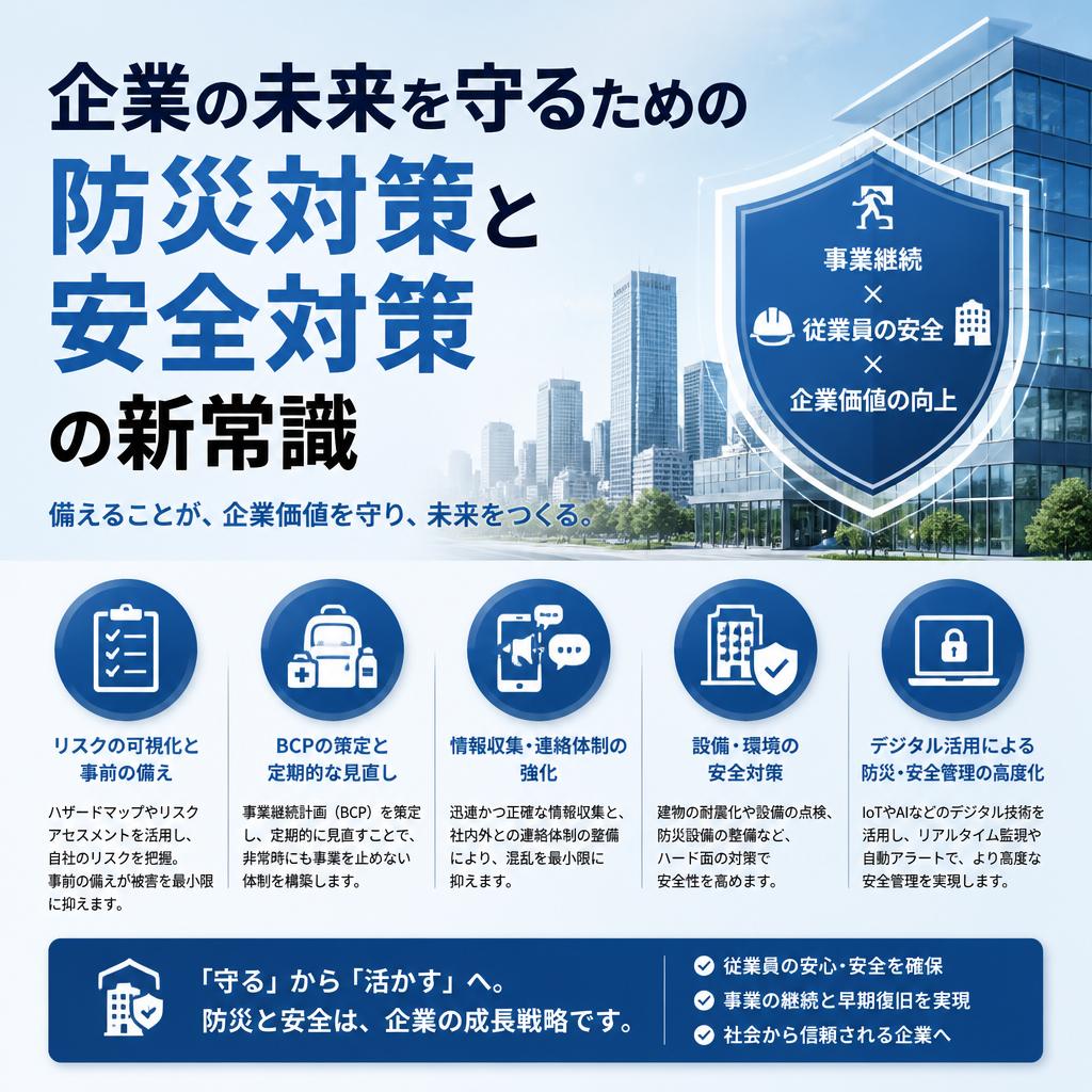 企業の未来を守るための防災対策と安全対策の新常識