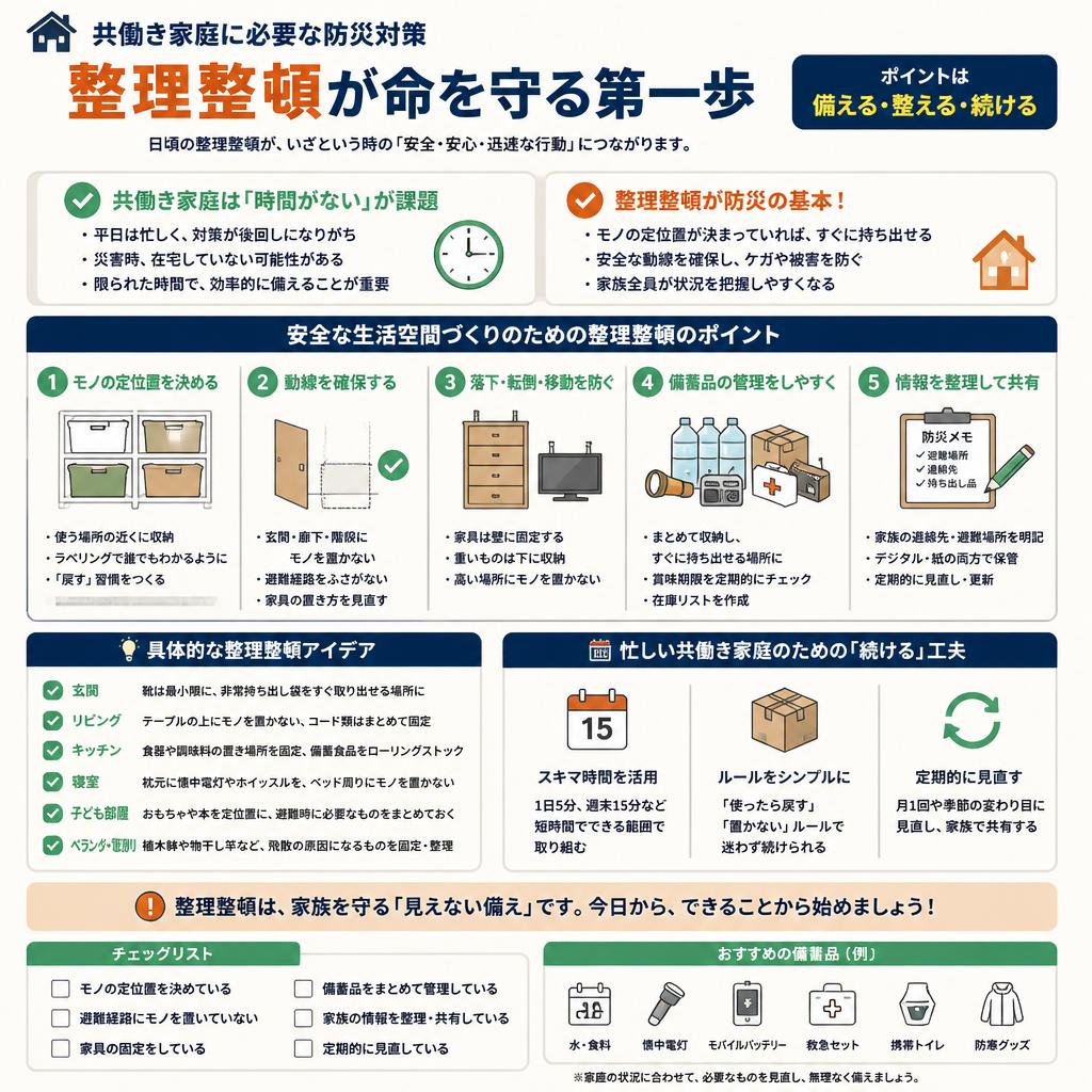 共働き家庭の防災対策