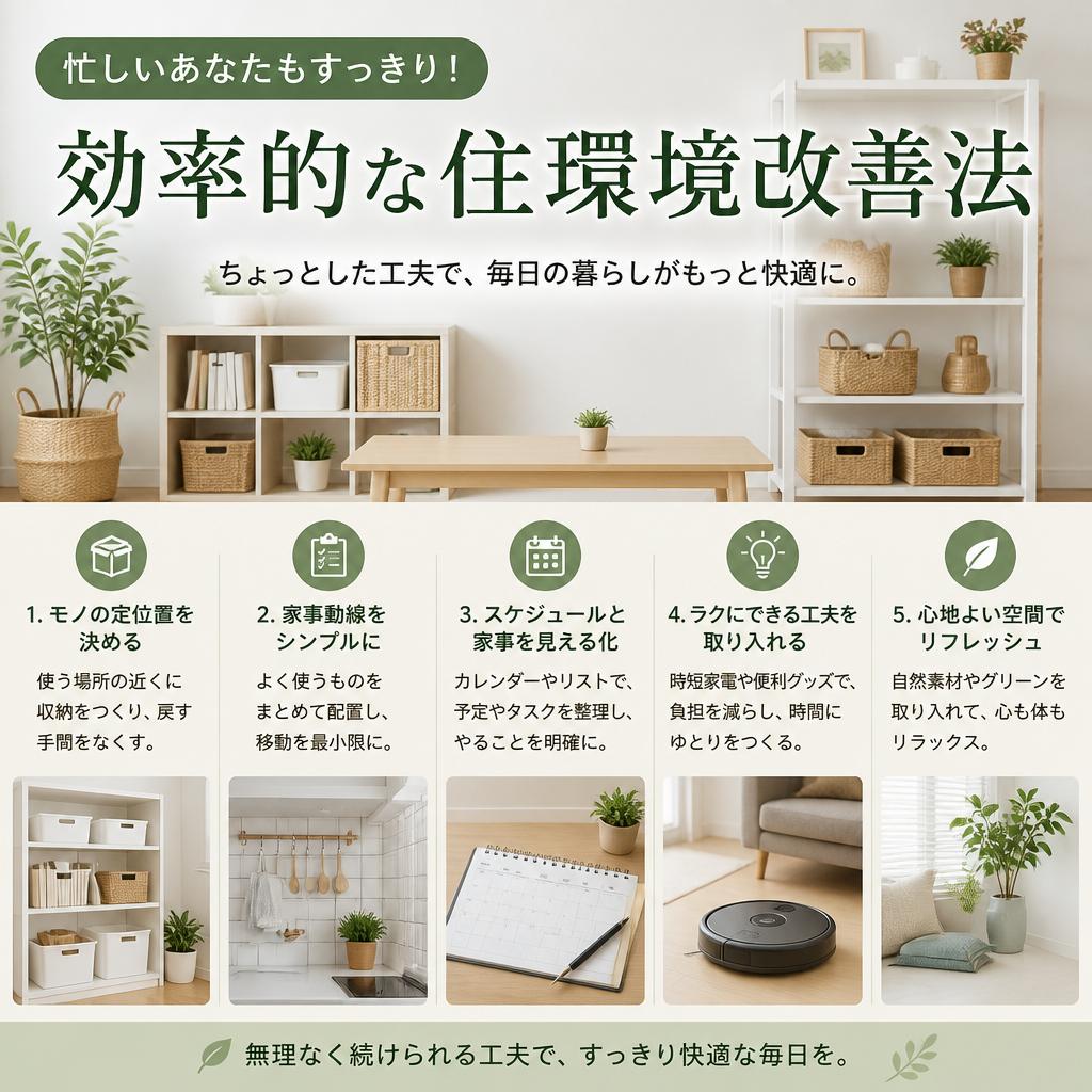 忙しいあなたもすっきり！効率的な住環境改善法