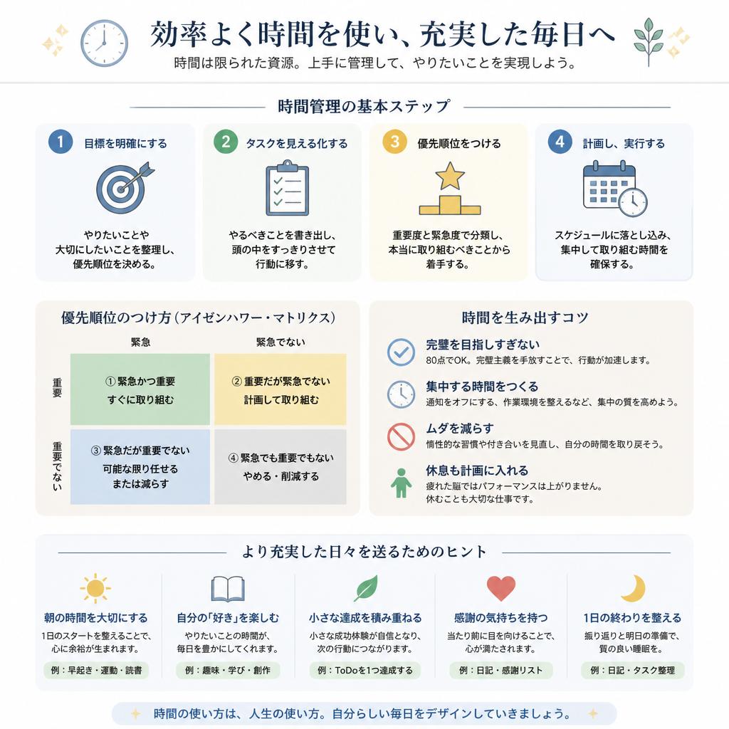 時間管理の重要性と具体的なテクニック
