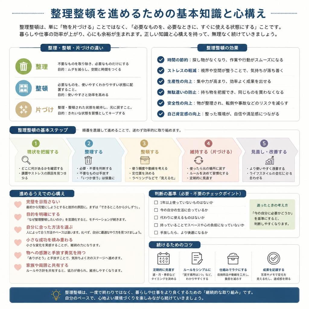 整理整頓の基本とマインドセット