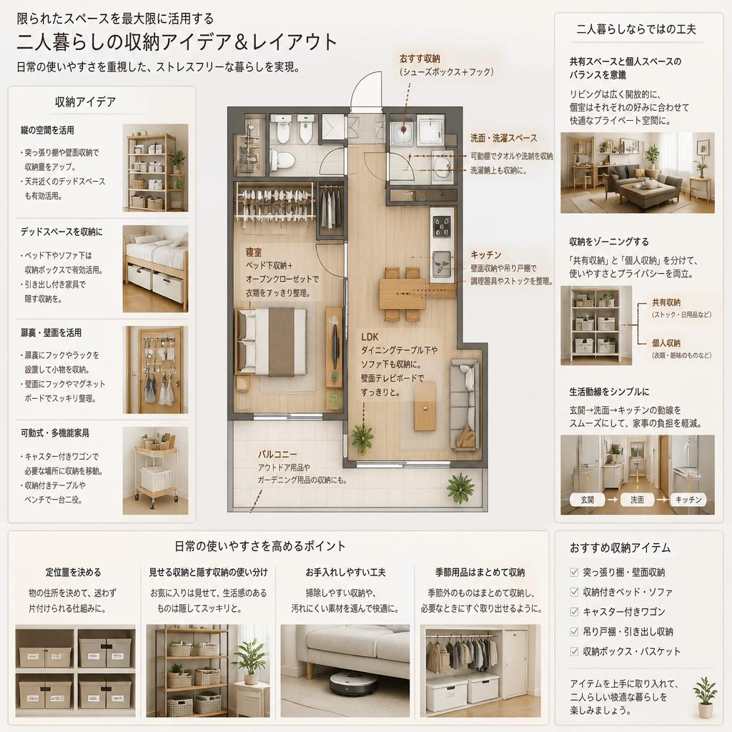 ライフスタイルに合わせた収納アイデア
