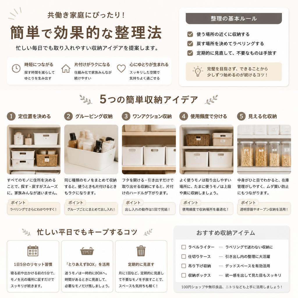 2. 忙しい共働き家庭でもできる工夫
