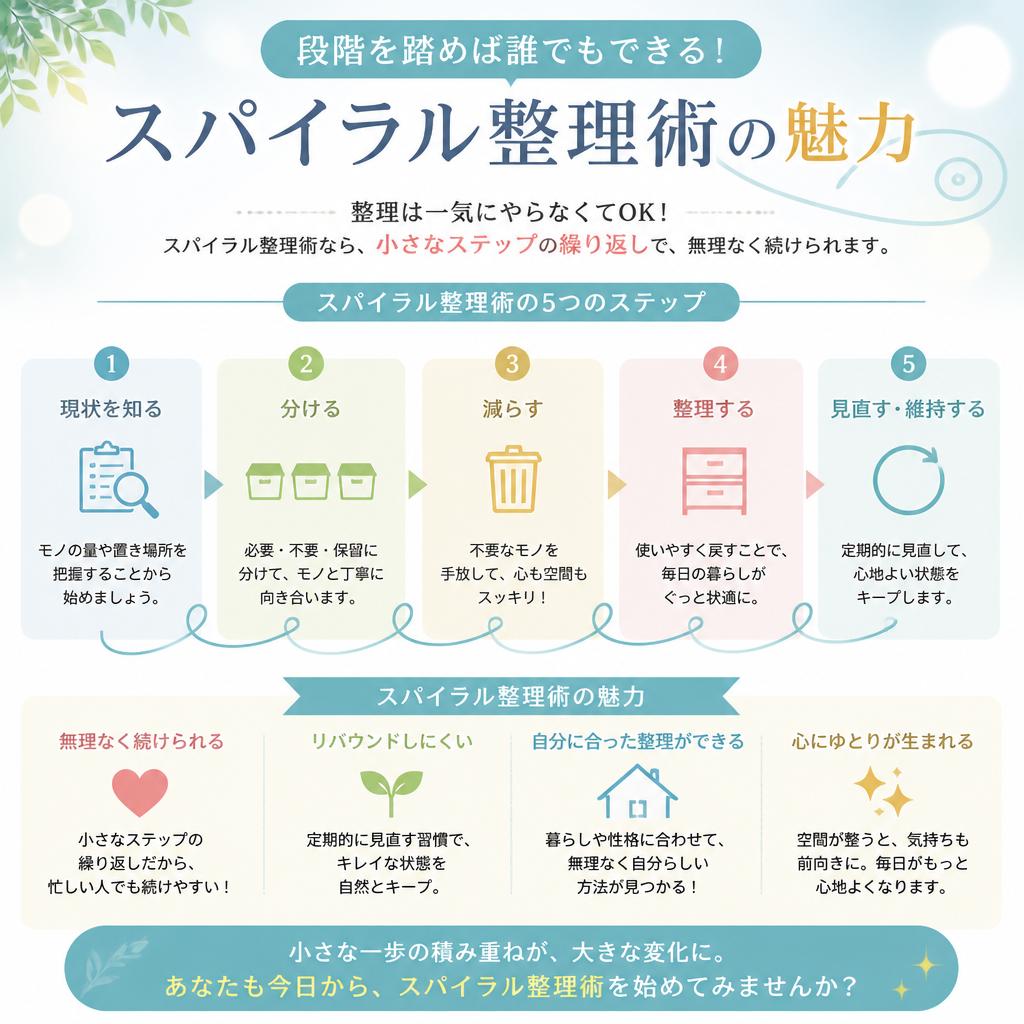 段階を踏めば誰でもできる！スパイラル整理術の魅力