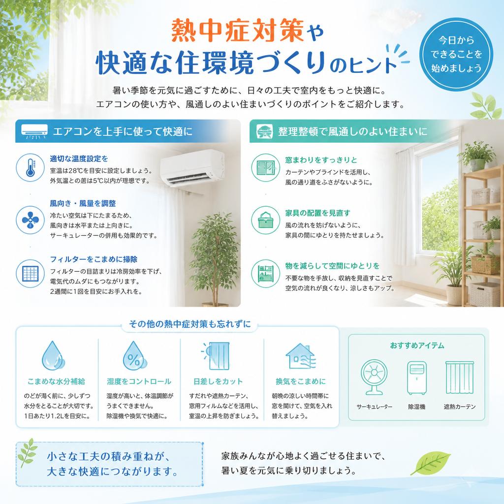 3. 暑さ対策で快適な生活を