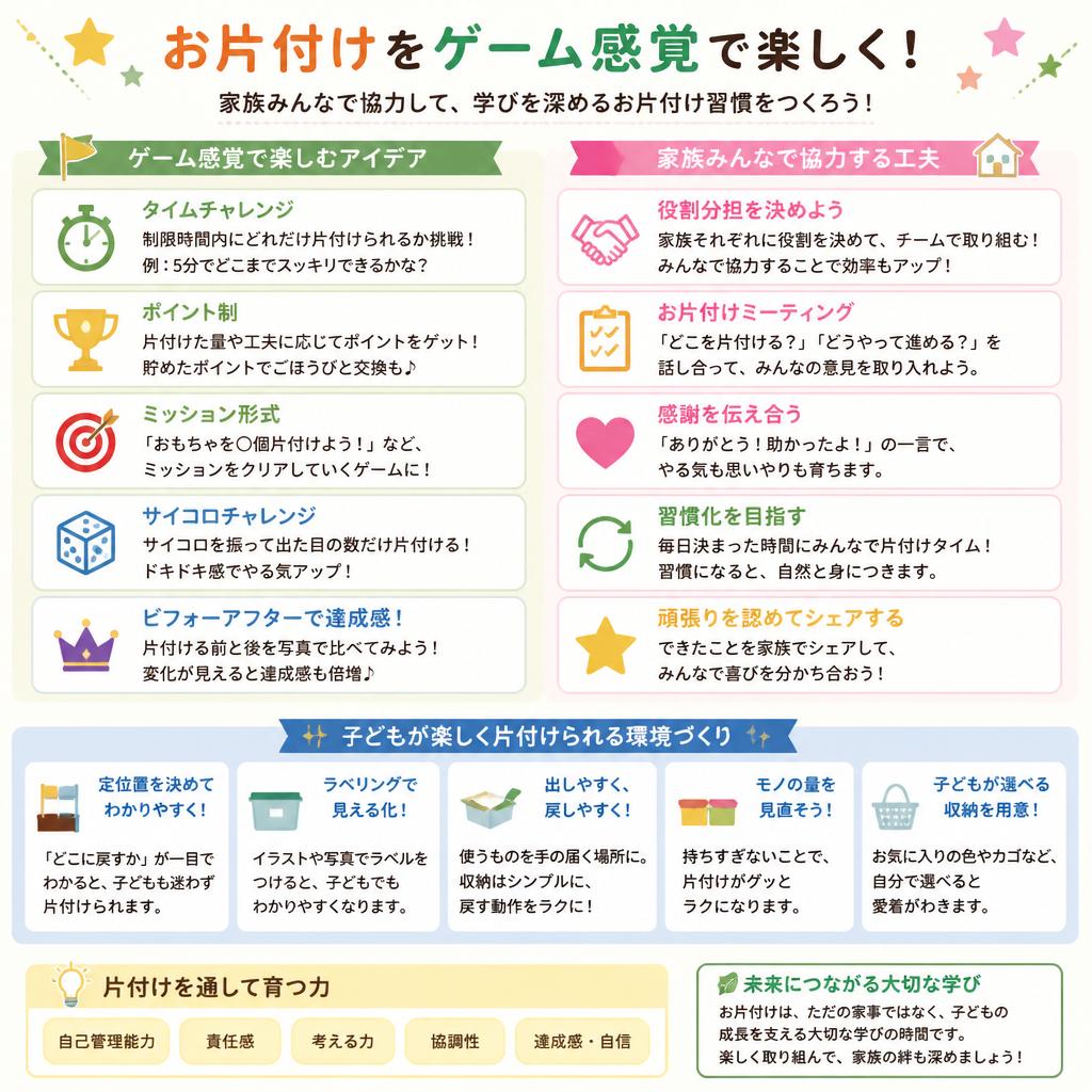 楽しさを感じる知育としてのお片付け