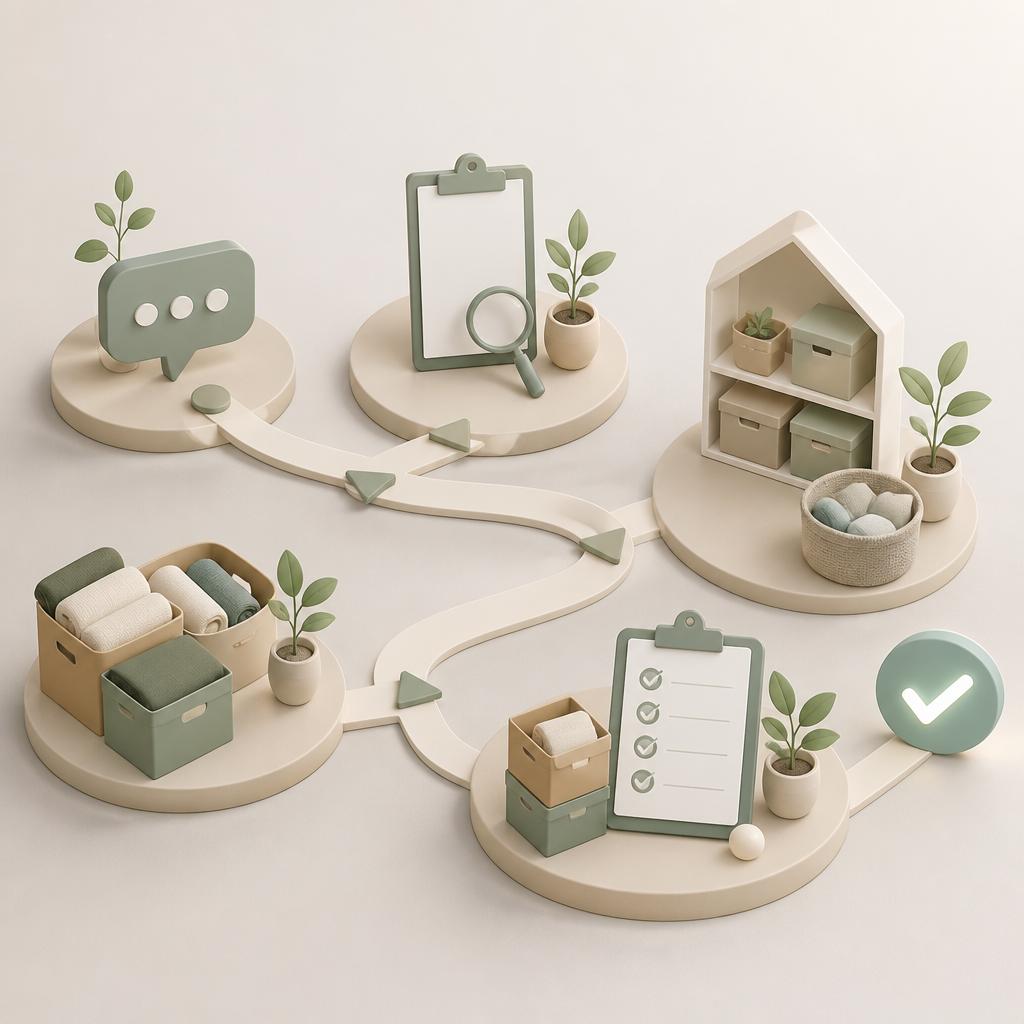 伴走型サポートで安心の片付け